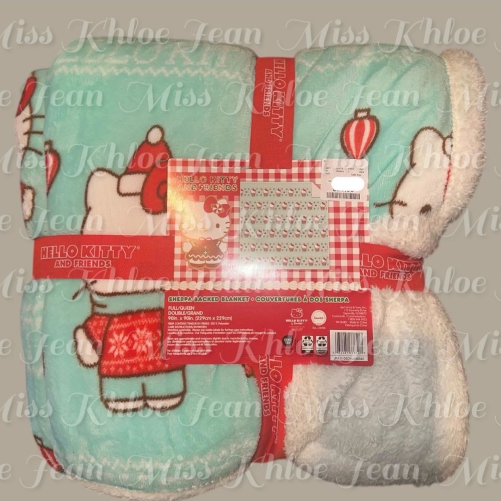 - Hello Kitty Holiday Print Sherpa Blanket